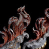 Pair of Rare 18th Century Baroque Carved Wood Flames.
