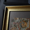 A Important and Rare Framed Polychrome and Gilt Embossed Leather Panel, Circa 1680-1730