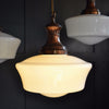 Large Chapel Opaline Pendant Lights, Circa 1920.