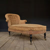 Ebonised French Napoleon III Period Chaise Lounge. Upholstery inclusive.