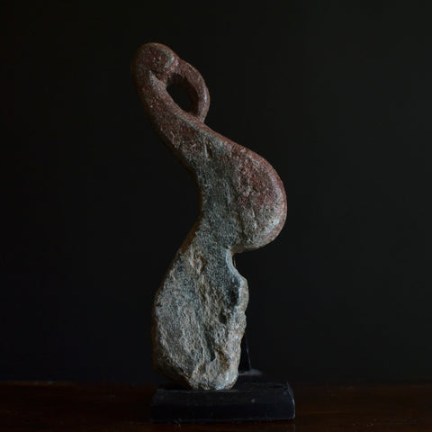Early Hand Carved Stone Architectural Ibis Wall Hook.