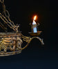 A Decorative  Spanish Four Light Gilt Chandelier, Circa 1920