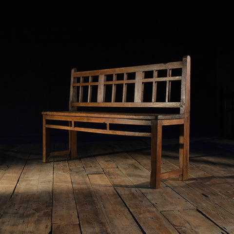 A Handsome 19th Century Hardwood Bench.