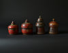 Four Lacquered 19th Century 'Tikka' Pots