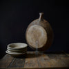 Antique Hand Carved Large Stone Serving Plate, Circa 1800