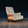 A Good 19th Century Buttoned Back Rosewood Armchair.