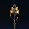 A Decorative Spanish Gilded Wrought Iron Torchere Candle Stick, Circa 1920.