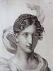 Pair of Fine Neoclassical Graphite Drawings. Dated 1836
