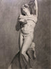 A Pair of Intriguing 19th Century Graphite Drawings Nude Studies.